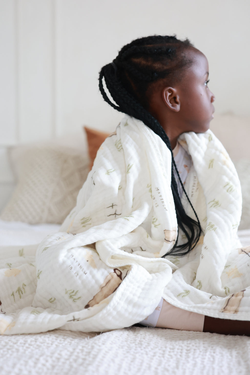 Shepherds watch muslin quilted blanket