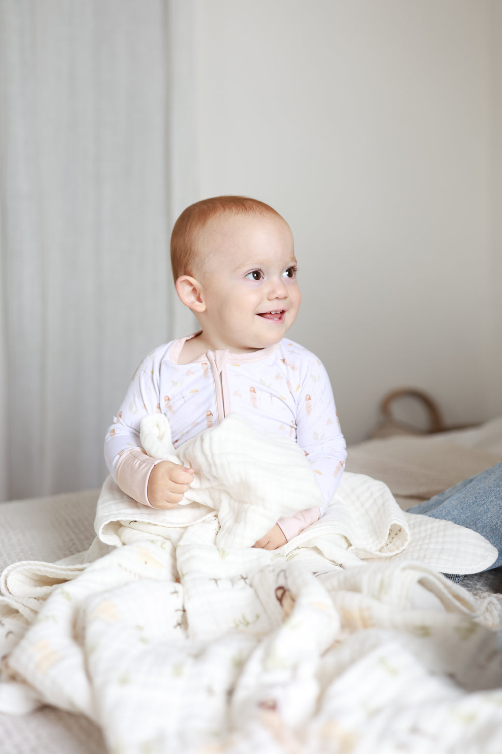 Shepherds watch muslin quilted blanket